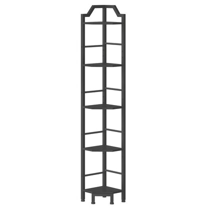 HOOBRO Corner Shelf, 5-Tier Corner Shelf Stand, Standing Display Shelf, Corner Bookcase Shelving, for Living Room, Bedroom, Study, Kitchen