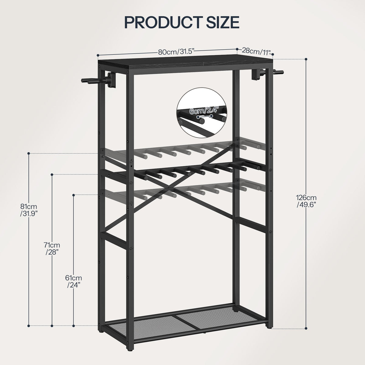 HOOBRO Heavy Duty Metal Rifle Rack Free Standing Shotgun Storage Display Stand