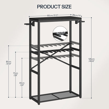 HOOBRO Heavy Duty Metal Rifle Rack Free Standing Shotgun Storage Display Stand