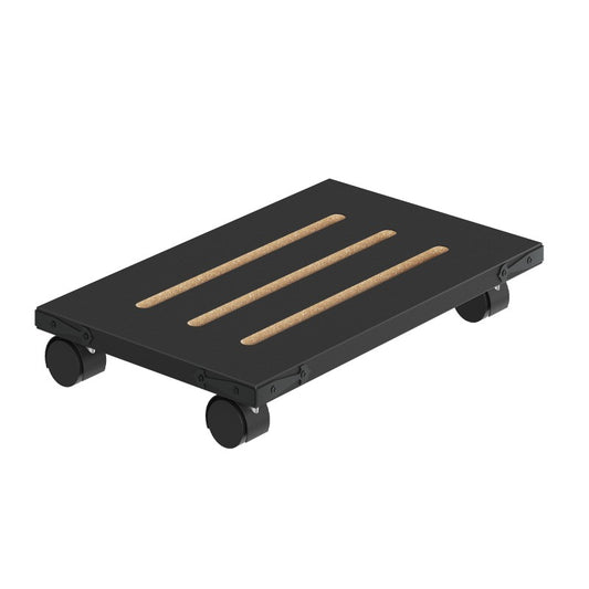 HOOBRO Mobile PC Stand, Ventilated Computer Tower Stand, PC Tower Holder with 4 Caster Wheels, CPU Holder Under Desk Fits Most Computer Host, for Office, Gamers