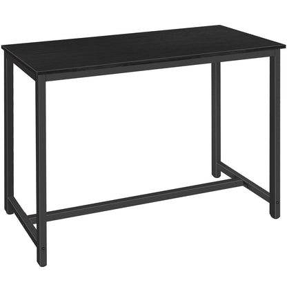 HOOBRO Modern Black Pub Bar Table, Narrow Counter Height Dining Table for Kitchen