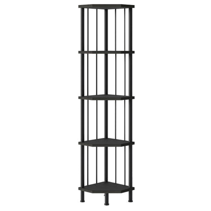 HOOBRO 5-Tier Corner Shelf Stand, Industrial 58.3" Corner Shelf, Corner Bookshelf Storage Stand, Tall Display Shelf Plant Stand for Small Space, Bathroom, Living Room Decor