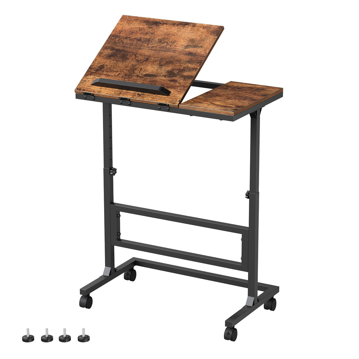 HOBORO Mobile Laptop Desk with Adjustable Height and Tiltable Desktop