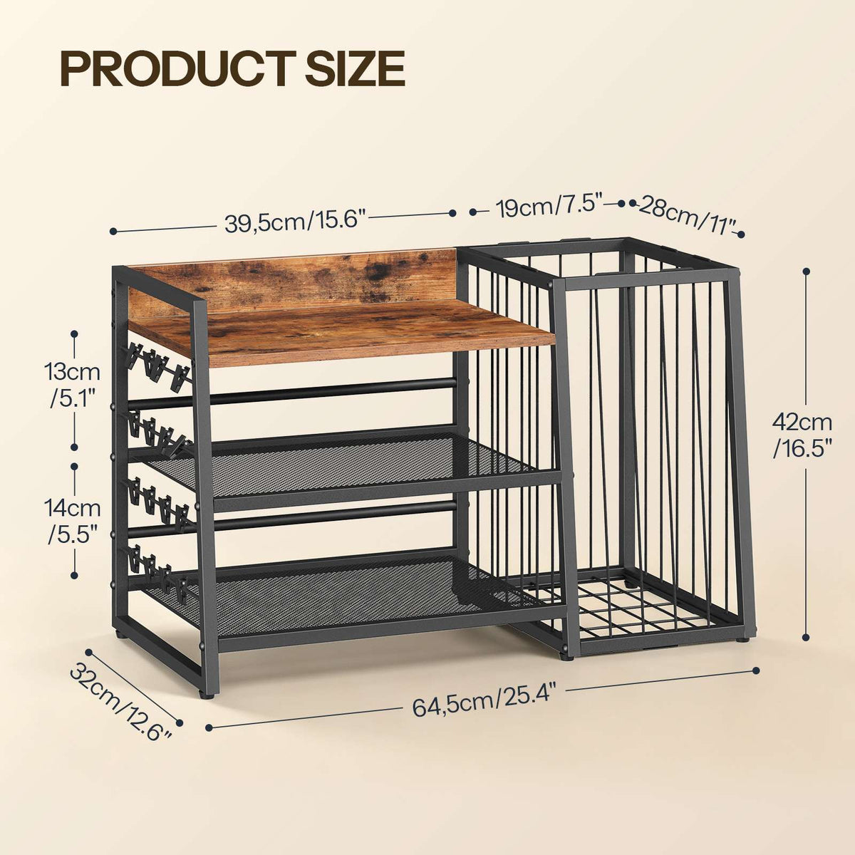 HOOBRO Countertop Snack Organizer Rack for Office Break Room & Kitchen