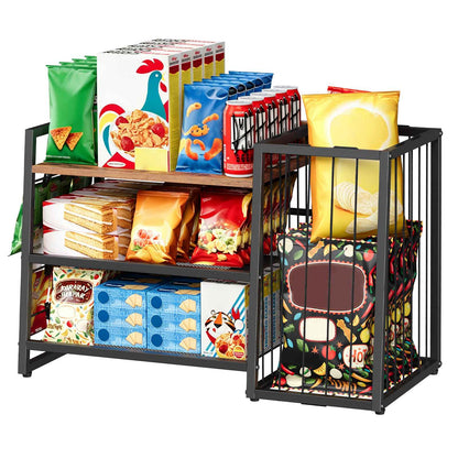 HOOBRO Countertop Snack Organizer Rack for Office Break Room & Kitchen