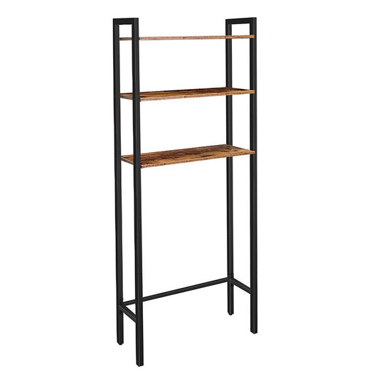 HOOBRO Over The Toilet Storage, 3-Tier Industrial Bathroom Organizer, Shelves with Adjustable Feet, Easy to Assembly