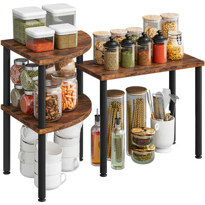 HOOBRO Countertop Corner Organizer Shelf for Kitchen and Coffee Bar