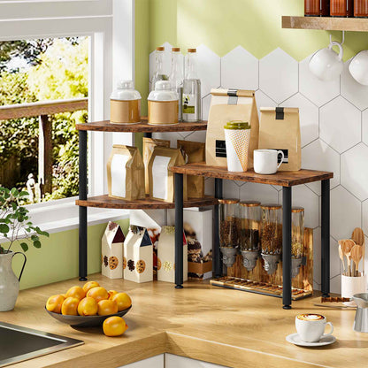 HOOBRO Countertop Corner Organizer Shelf for Kitchen and Coffee Bar