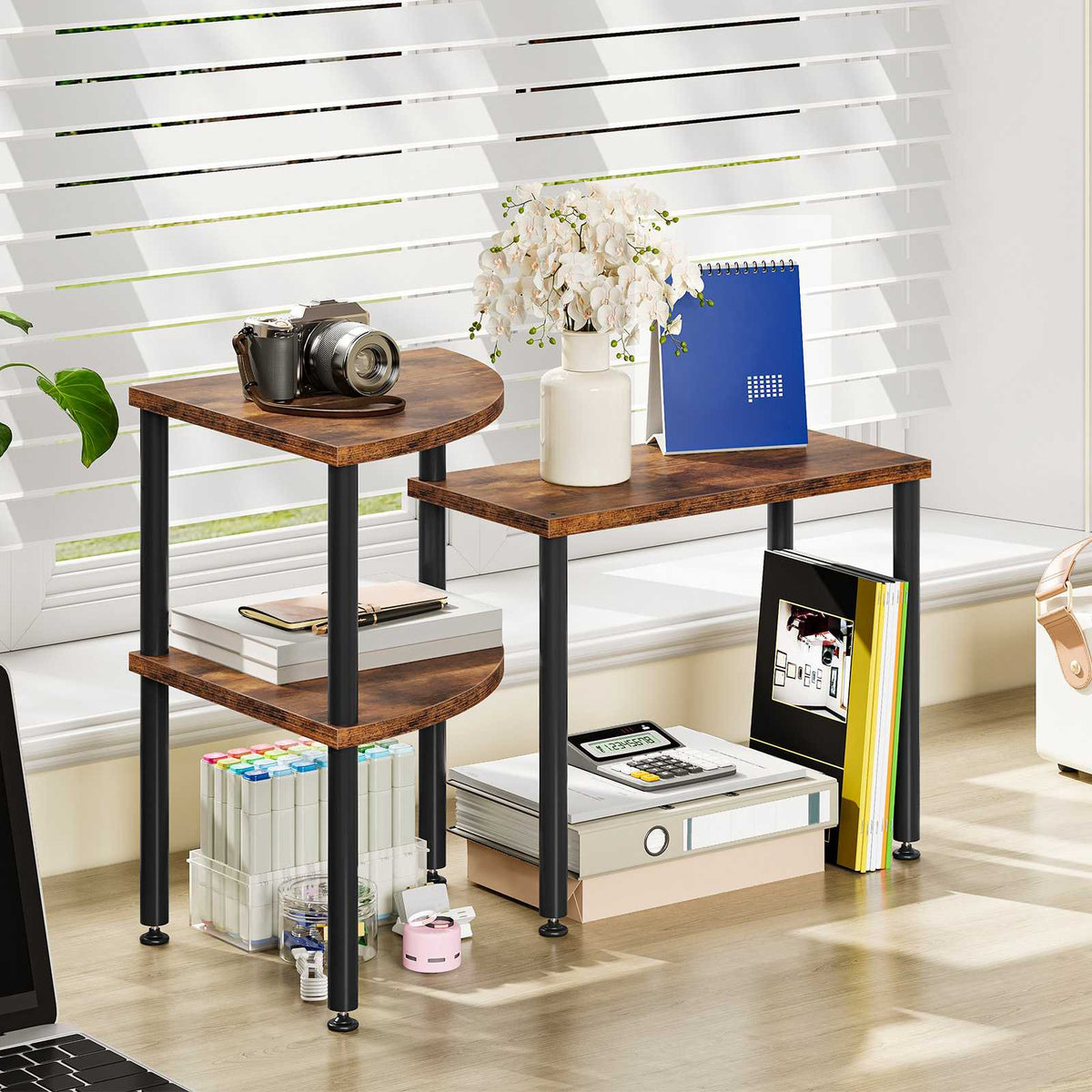 HOOBRO Countertop Corner Organizer Shelf for Kitchen and Coffee Bar