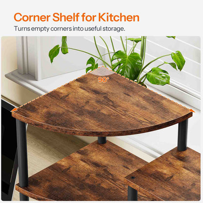 HOOBRO Countertop Corner Organizer Shelf for Kitchen and Coffee Bar