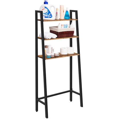 HOOBRO Over the Toilet Storage, 3 Tier Over Toilet Bathroom Organizer with Adjustable Feet, Industrial Multi-Functional Toilet Rack, Bathroom Storage Organizer, Easy to Assemble