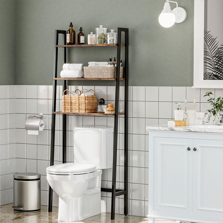 HOOBRO Over the Toilet Storage, 3 Tier Over Toilet Bathroom Organizer with Adjustable Feet, Industrial Multi-Functional Toilet Rack, Bathroom Storage Organizer, Easy to Assemble
