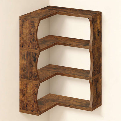 HOOBRO Wall Mounted 3-Tier Corner Floating Shelves with 2 Installation Options