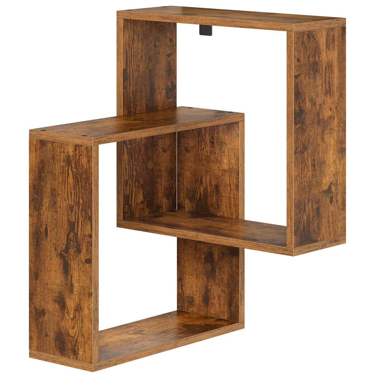 HOOBRO Wall Mounted 3-Tier Corner Floating Shelves, Geometric Cross Display Rack