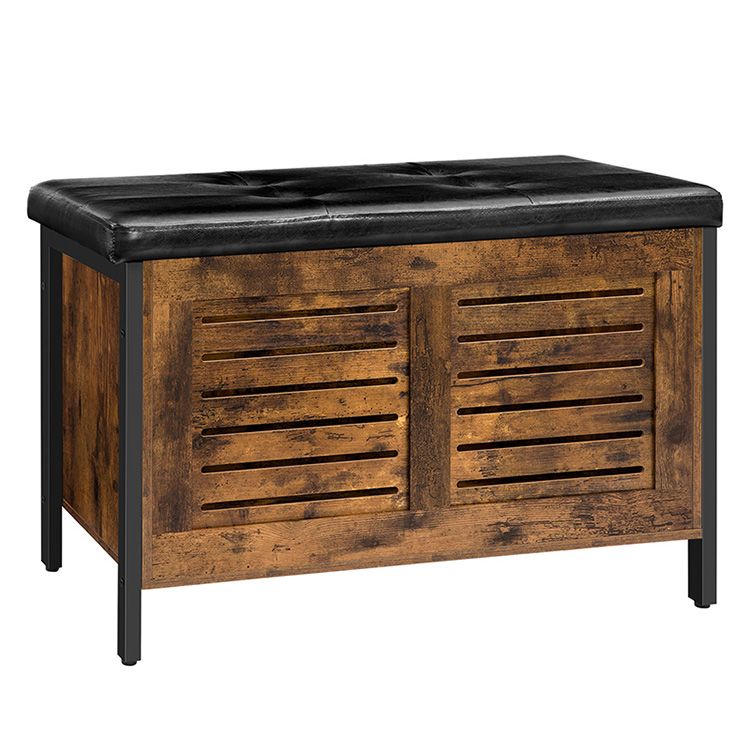 HOOBRO Wooden Toy Chest, Storage Bench with Padded Seat, Shoe Bench, Supports 220 lb, Entryway Bench, 31.5 x 15.7 x 19.3 Inches, Easy Assembly, Bed End Stool, Bedroom