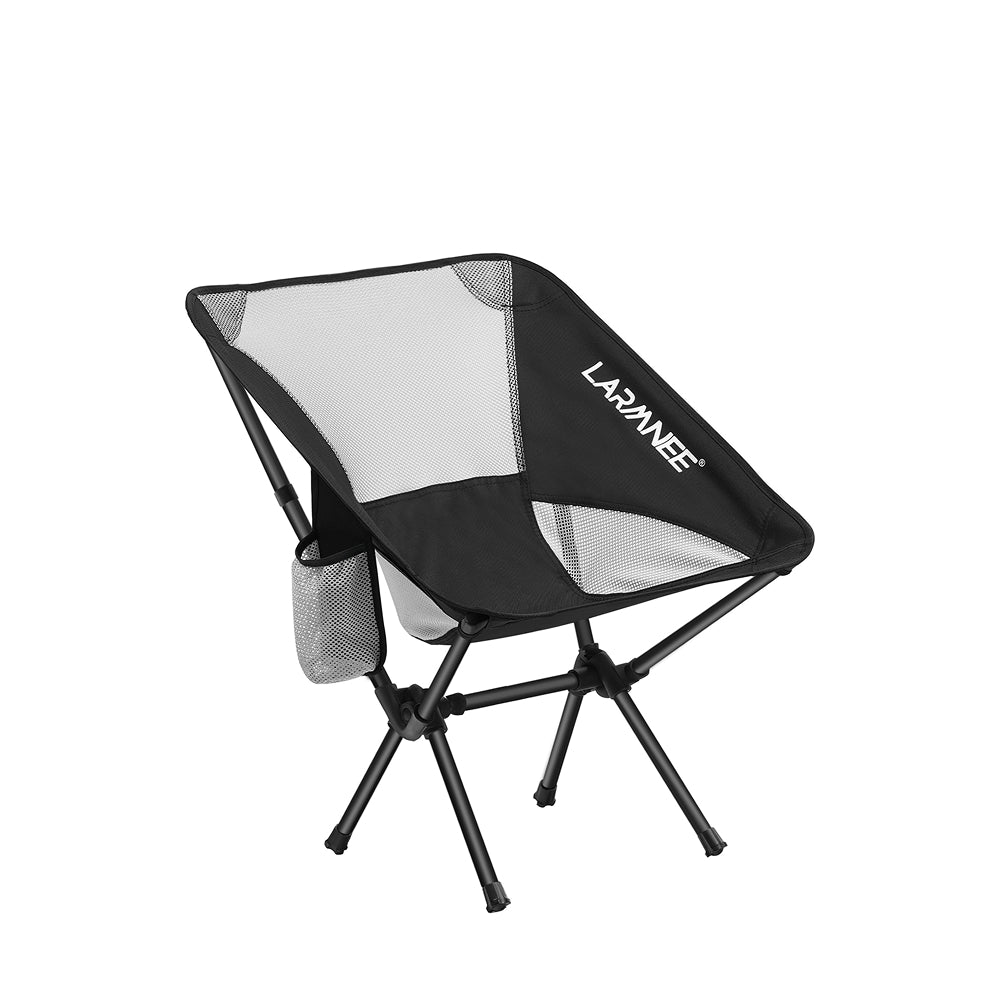 HOOBRO Ultralight Mesh Folding Camping Chair | Portable Backpacking Chair with Side Pocket & Carry Bag