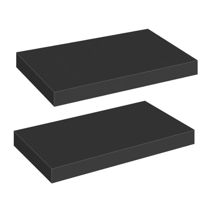HOOBRO Floating Shelves, Wall Shelf Set of 2, Hanging Shelf with Invisible Brackets, for Bathroom, Bedroom, Toilet, Kitchen, Office, Living Room Decor