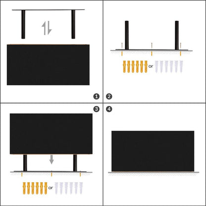 HOOBRO Floating Shelves, Wall Shelf Set of 2, Hanging Shelf with Invisible Brackets, for Bathroom, Bedroom, Toilet, Kitchen, Office, Living Room Decor