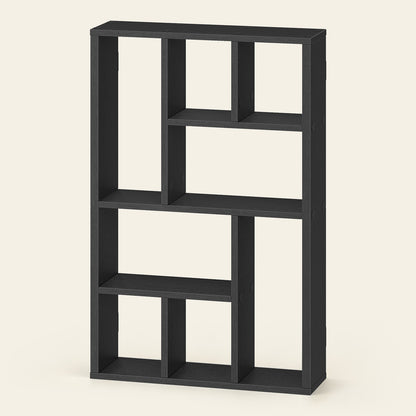 HOOBRO Wall Mounted 9-Compartment Display Shelf Wooden Perfume Organizer