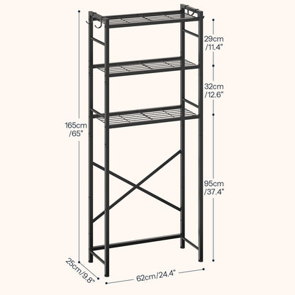 HOOBRO 3-Tier Over the Toilet Storage Rack, Bathroom Space Saver Organizer