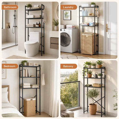HOOBRO 3-Tier Over the Toilet Storage Rack, Bathroom Space Saver Organizer
