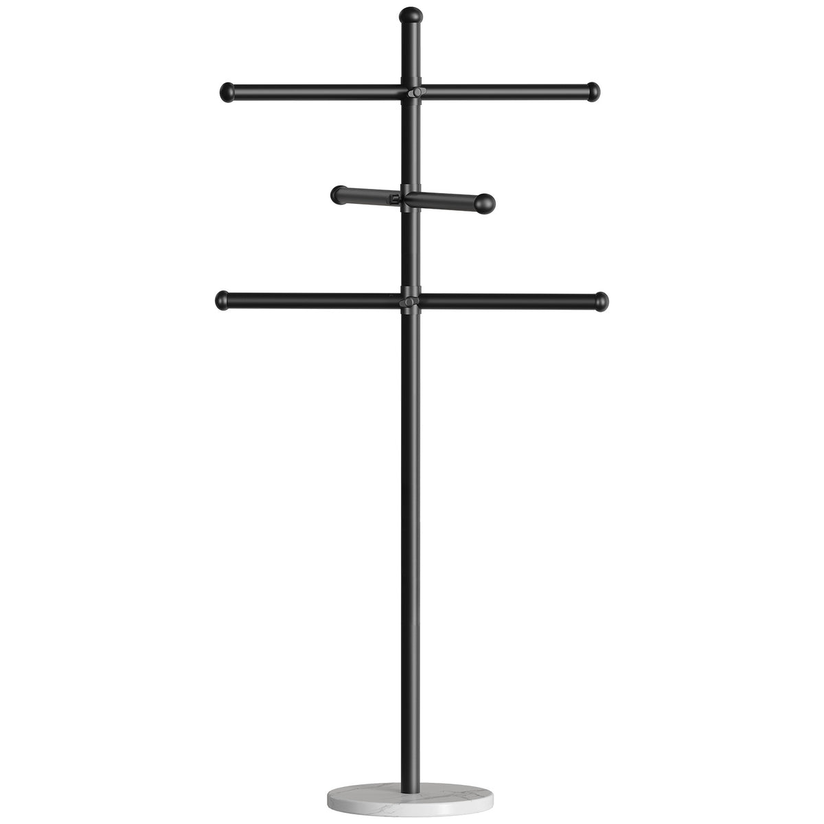 HOOBRO Freestanding Towel Rack with Heavy Duty Marble Base for Bathroom & Pool