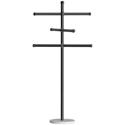 HOOBRO Freestanding Towel Rack with Heavy Duty Marble Base for Bathroom & Pool