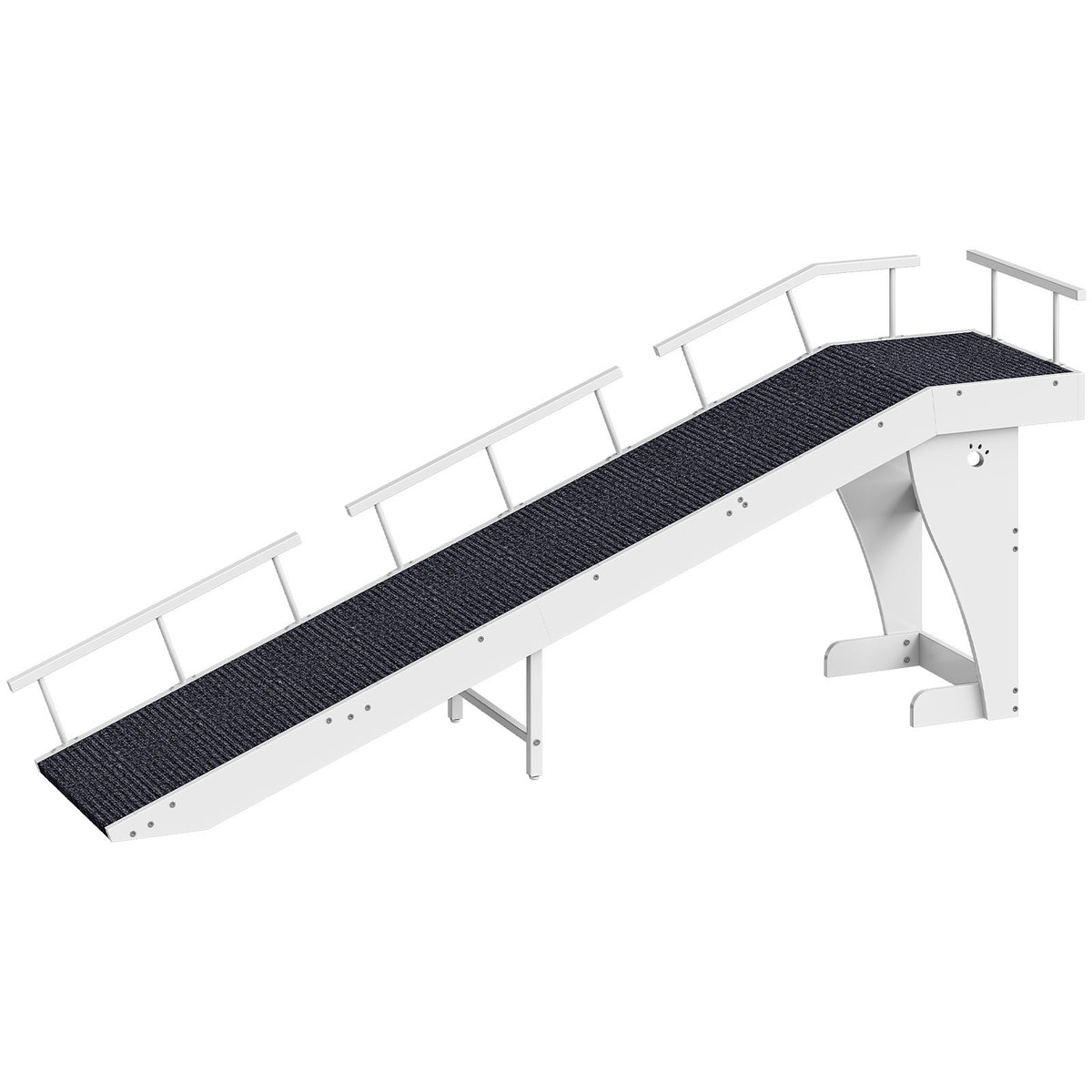 HOOBRO Heavy Duty Wooden Dog Ramp with Safety Guardrails for High Beds
