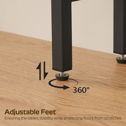 HOOBRO Narrow Console Table with Outlets, 70.9" Sofa Table Narrow Long, L Shaped Behind Couch Entryway Table with Charging Station, for Living Room, Hallway, 3 Assembly Options, Black