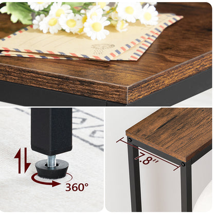HOOBRO 70.9" Console Table with Power Outlet, Sofa Table Behind Couch