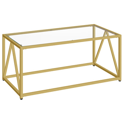 HOOBRO Glass Coffee Table, Black Coffee Tables for Living Room, Glass Coffee Table,1 Layer Center Table, Modern, for Apartment, Office, 39.4 x 19.7 x 17.7 Inches, Easy Assembly