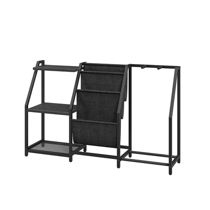 HOOBRO Guitar Stand, Guitar Rack for 3 Acoustic Guitar, Bass, Electric Guitar, Ukulele, Banjo, Turntable, Vinyl Records and Amp Accessories, for Music Studios, Black