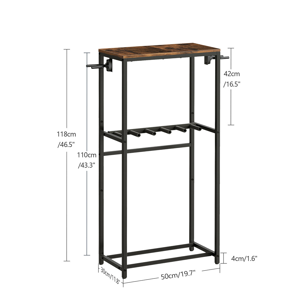 HOOBRO Guitar Stand, Guitar Rack for Acoustic Holder, Electric Guitar, Bass, Multiple Guitar Rack Holder for Guitars,for Home Music Studio, Rustic Brown and Black