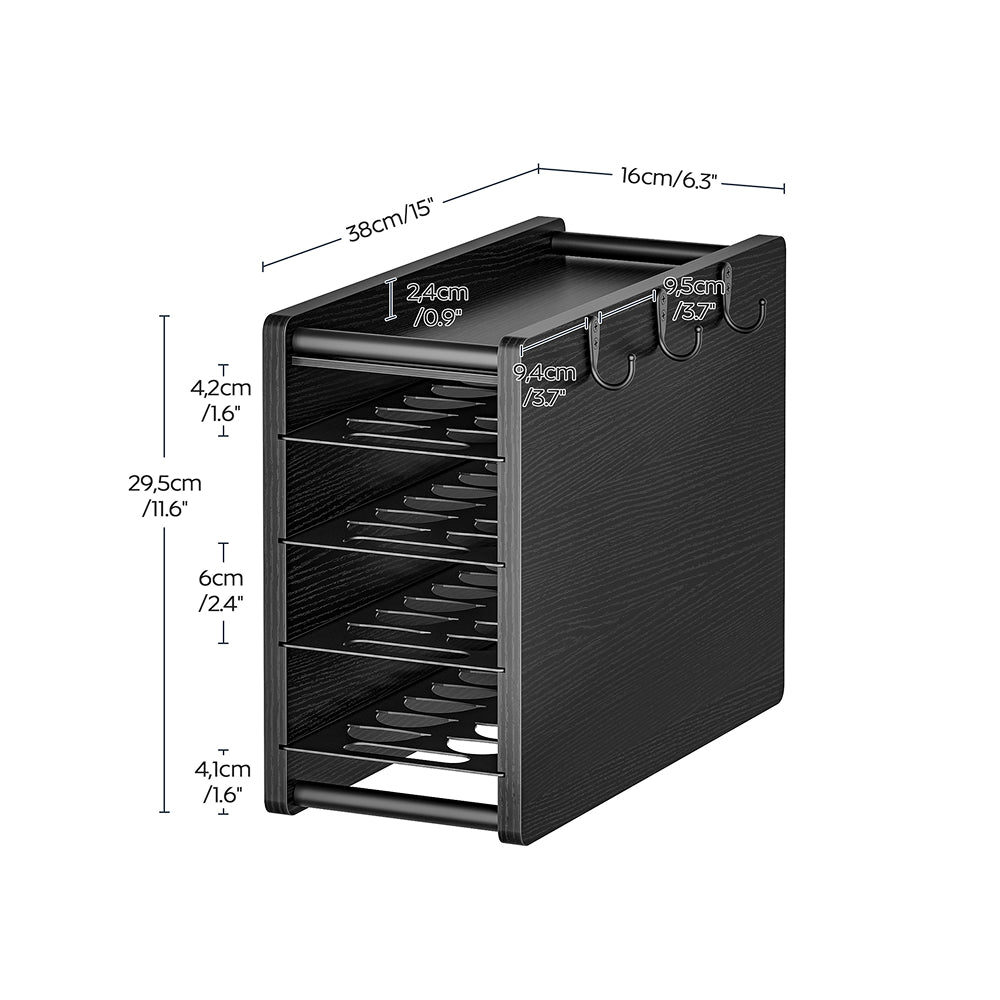 HOOBRO Coffee Pod Drawer Holder, 72 Pods Large Capacity, Compatible with Nespresso Vertuo Pods, Black