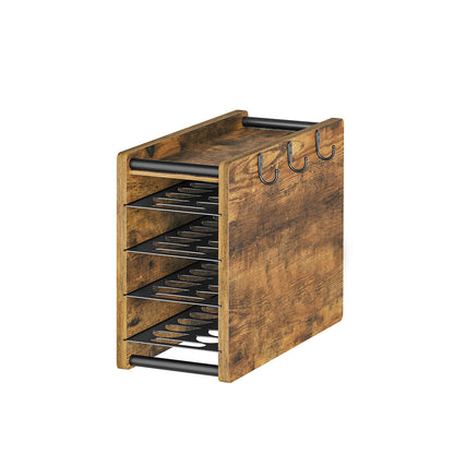 HOOBRO Coffee Pod Drawer Holder, 72 Pods Large Capacity, Compatible with Nespresso Vertuo Pods, Coffee Pod Organizer for Countertop, Space Saving, Rustic Brown