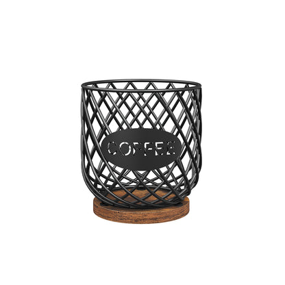 HOOBRO Coffee Pod Holder Organizer, Compatible with K Cup & Nespresso Vertuo Pods, for Kitchen Countertop, Rustic Brown