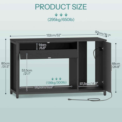 Black aquarium with dimensions labeled on a light blue background