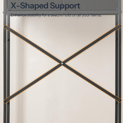 HOOBRO Retro Brown Toilet Above Shelf with 2 Drawers & 3 Shelves Bathroom Storage Rack