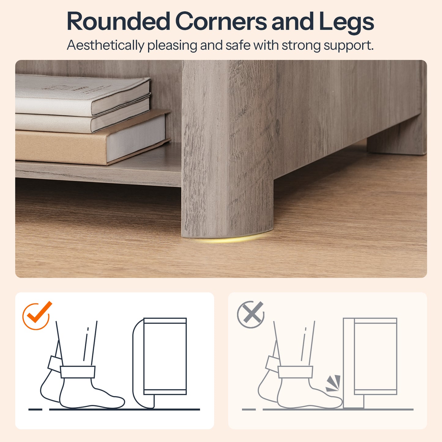 HOOBRO Lift-Top Coffee Table & Storage Coffee Table with Shelves