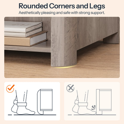 HOOBRO Lift-Top Coffee Table & Storage Coffee Table with Shelves