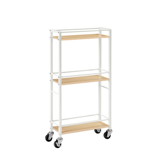 HOOBRO Slim Rolling Cart, Mobile Kitchen Cart on Wheels, Narrow Storage Cart for Small Space