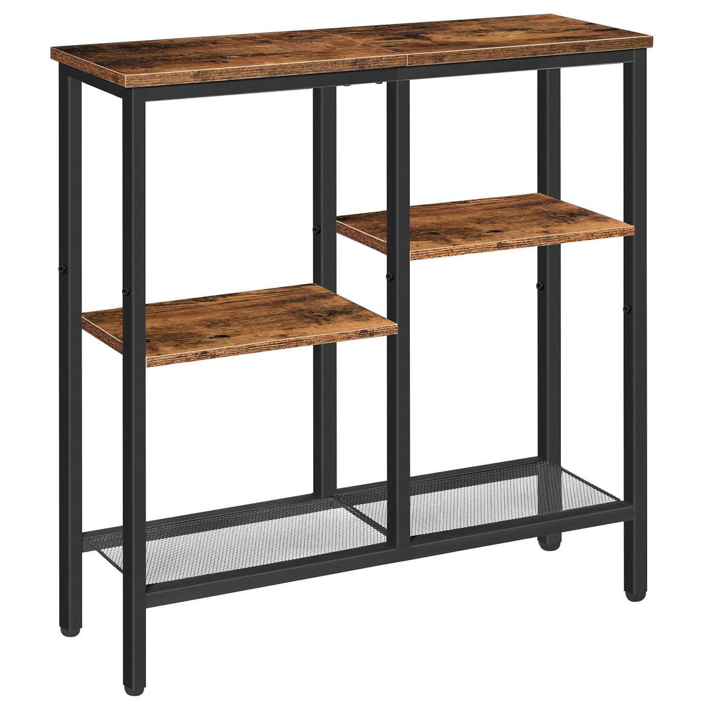 HOOBRO 4-Tier Industrial Narrow Console Table