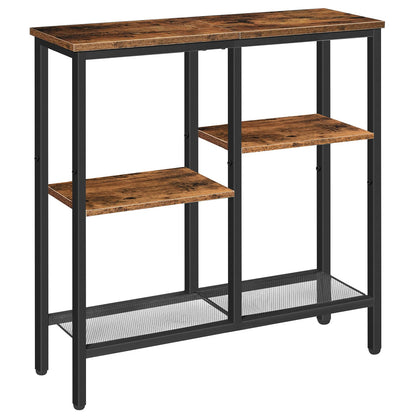 HOOBRO 4-Tier Industrial Narrow Console Table