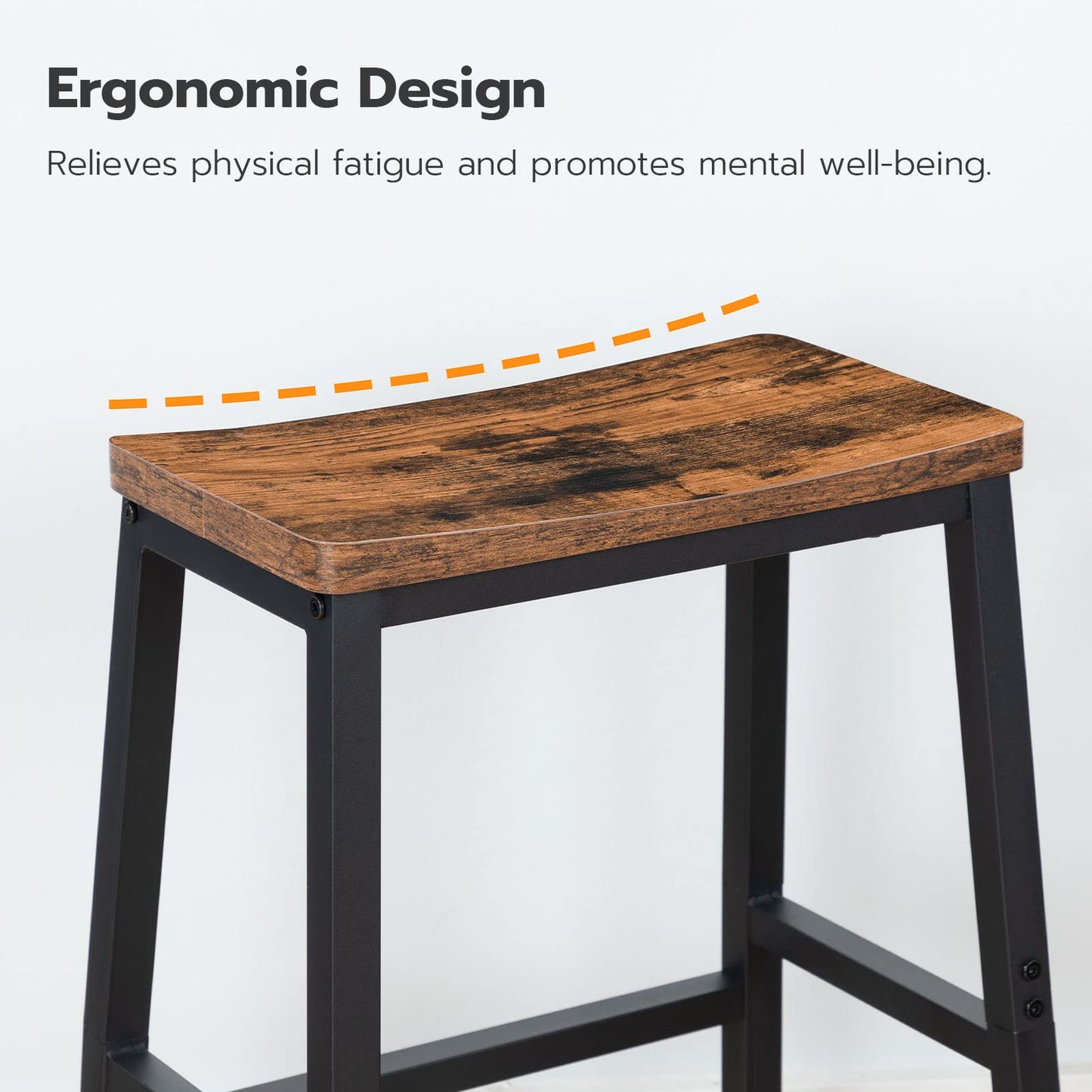 HOOBRO Kitchen Saddle Bar Stool / 2PICS