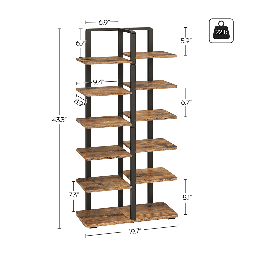HOOBRO Vertical Shoe Rack, 6-Tier Tall Shoe Storage Organizer