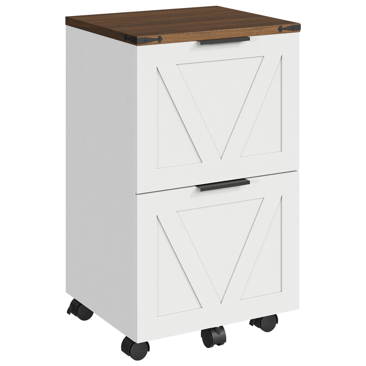 HOOBRO Mobile File Cabinet with 2 X-Accent Drawers, Rolling Printer Stand