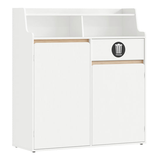 HOOBRO 20 Gal Multi-Functional Hidden Double Trash Cabinet with Open Compartments