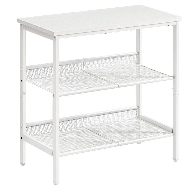 HOOBRO End Table, 3-Tier Narrow Side Table, Nightstand with 2 Flat or Slant Adjustable Shelves for Small Spaces, Hallway, Living Room, Bedroom, Sturdy, Easy Assembly