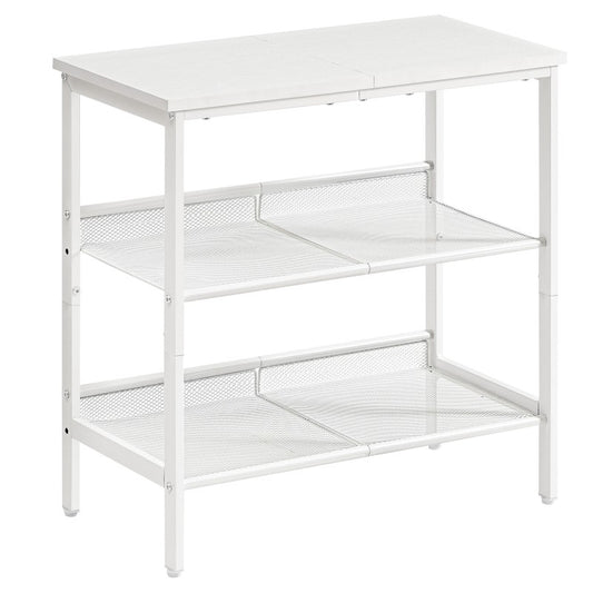 HOOBRO End Table, 3-Tier Narrow Side Table, Nightstand with 2 Flat or Slant Adjustable Shelves for Small Spaces, Hallway, Living Room, Bedroom, Sturdy, Easy Assembly