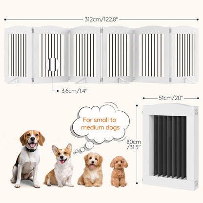 HOOBRO Freestanding Folding Wooden Pet Gate and Configurable Dog Playpen